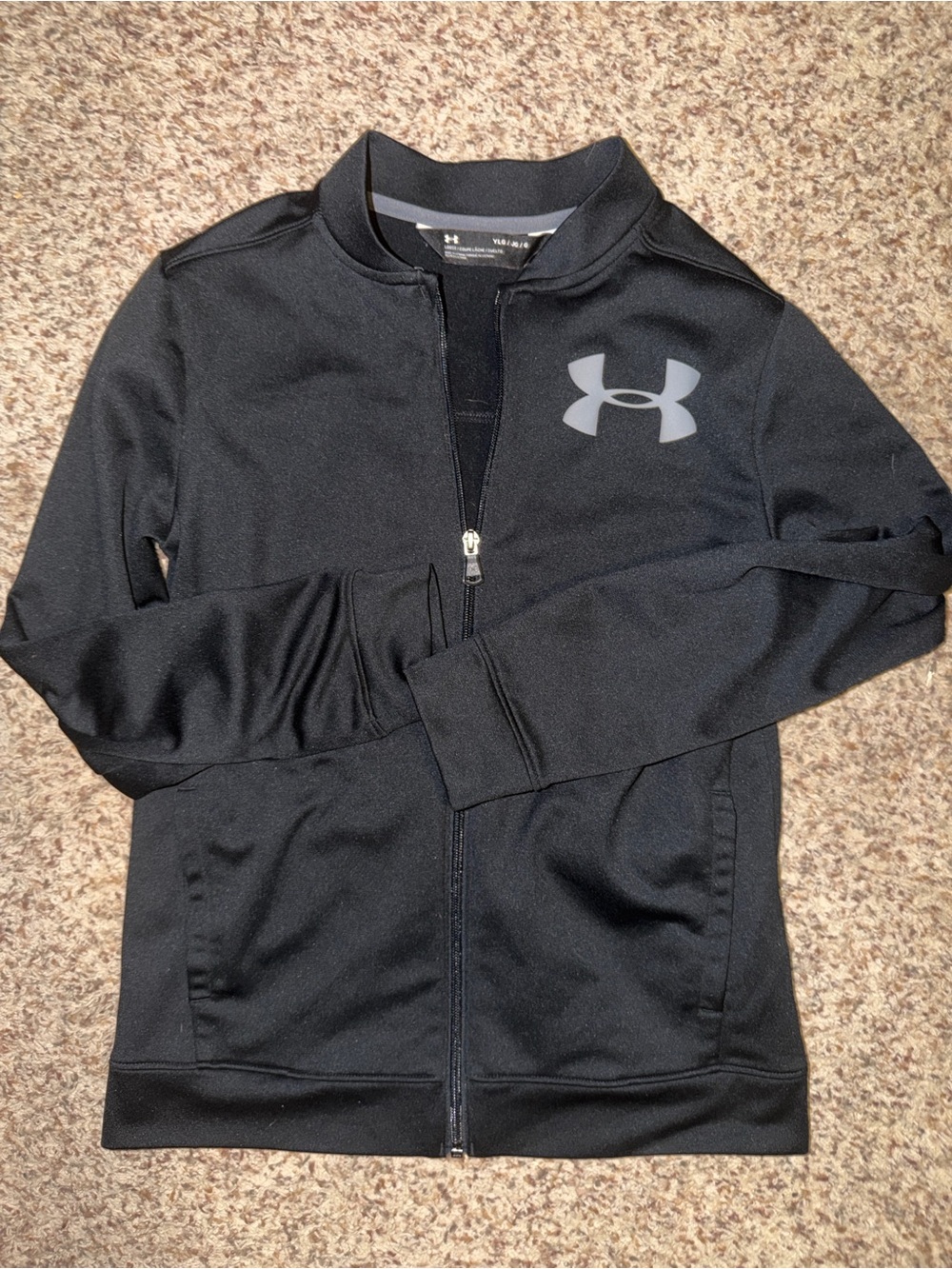 Youth large Under Armour Black Full-Zip Athletic Jacket